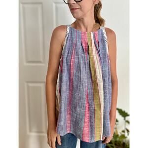 Striped, colorful Anthropologie Top, New With Tags